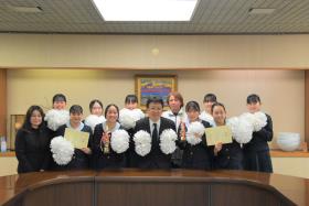 1.26熊本国府高校チアダンス部同好会の世界大会出場に伴う市長表敬