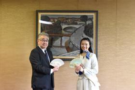 幸運の女神表敬訪問