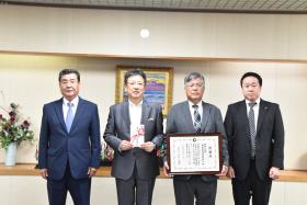 藤崎八旛宮飾馬奉納団体奉賛会様からの寄附金贈呈式