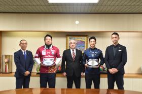 令和6年10月30日（水曜日）ラグビーリーグワン開催に伴う副市長表敬