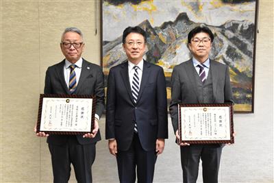 熊本市交通遺児援助基金への寄附に伴う感謝状贈呈贈呈式