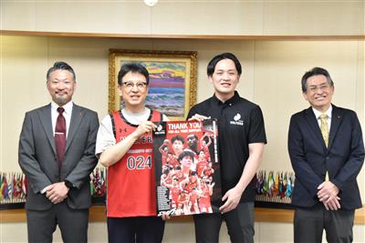 令和7年5月19日（月曜日）熊本ヴォルターズ様 市長表敬訪問