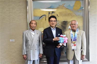 令和7年6月18日（水曜日） ワールドマスターズゲームズ2025柔道競技優勝に伴う表敬訪問