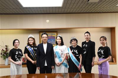 令和7年9月24日（水曜日）「Mrs＆Mr of the Year2025 熊本大会」グランプリ受賞者等表敬訪問