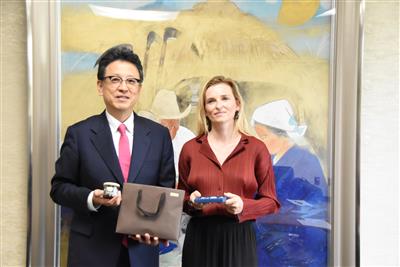 令和7年10月15日（水曜日）フランス・エクサンプロヴァンス市音楽講師の表敬訪問